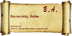 Bezerédy Ádám névjegykártya