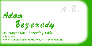 adam bezeredy business card
